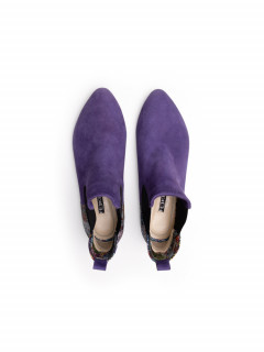 Bismil Purple Elastic-side boots
