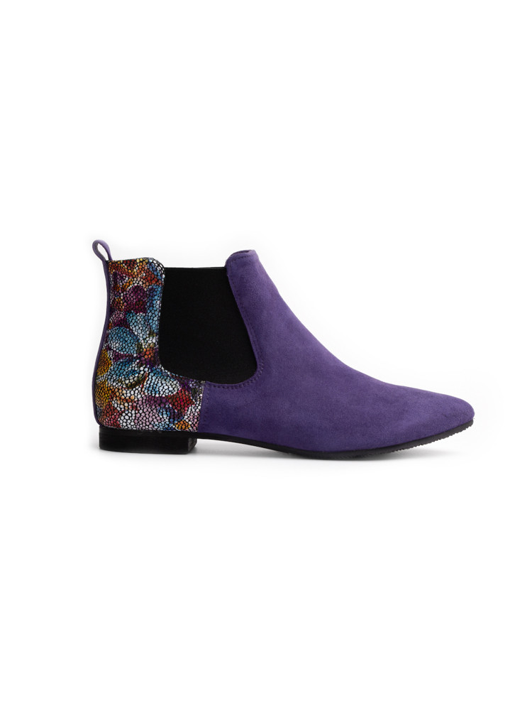 Bismil Purple Elastic-side boots