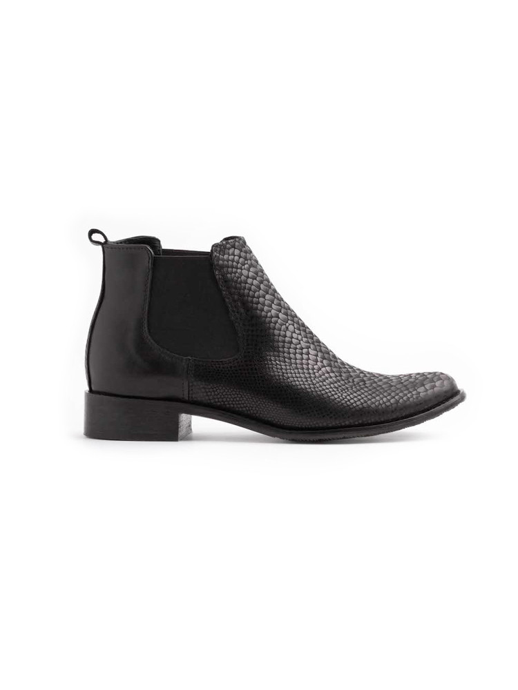 Narni Black Elastic-sides boots
